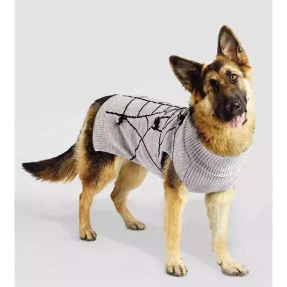 Halloween Pom Pom Spider Dog Sweater Hyde & EEK! Medium Up To 40 Lbs Stretchy